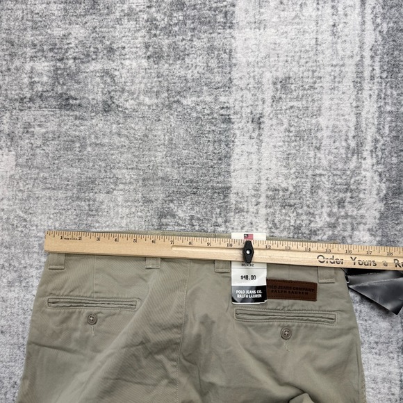 VTG Ralph Lauren Polo Jeans Co Pants Mens 31x32 Khaki Utility Pleated Y2K NOS - Picture 9 of 13